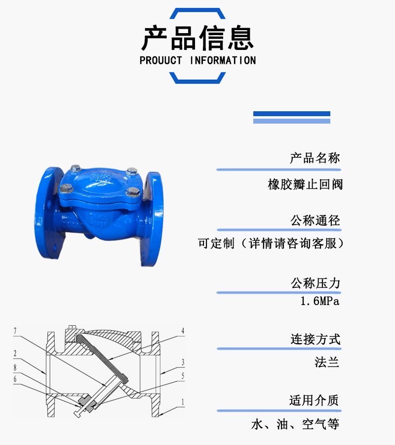 橡膠瓣止回閥產(chǎn)品概述